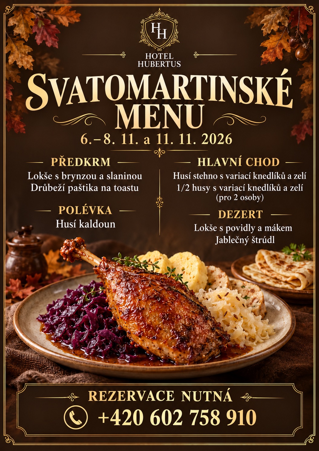 Svatomartinská husa v Hubertusu