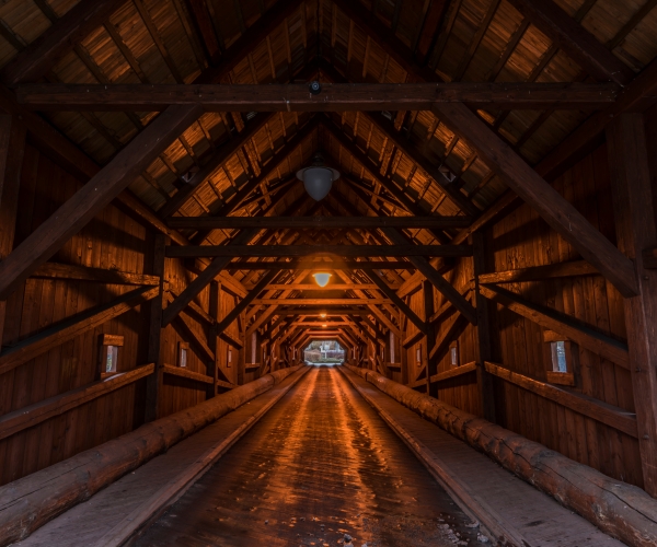 Dřevěný most přes Ohři